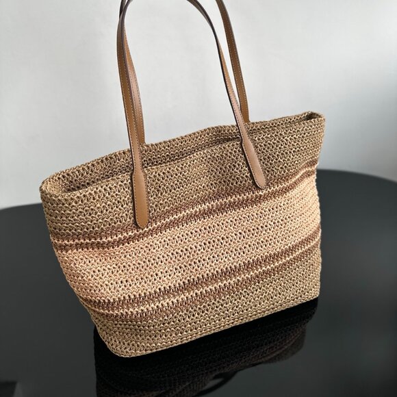 Coach woven tote bag Size: 33x17x30cm, opening size 45cm - Picture 4 of 9